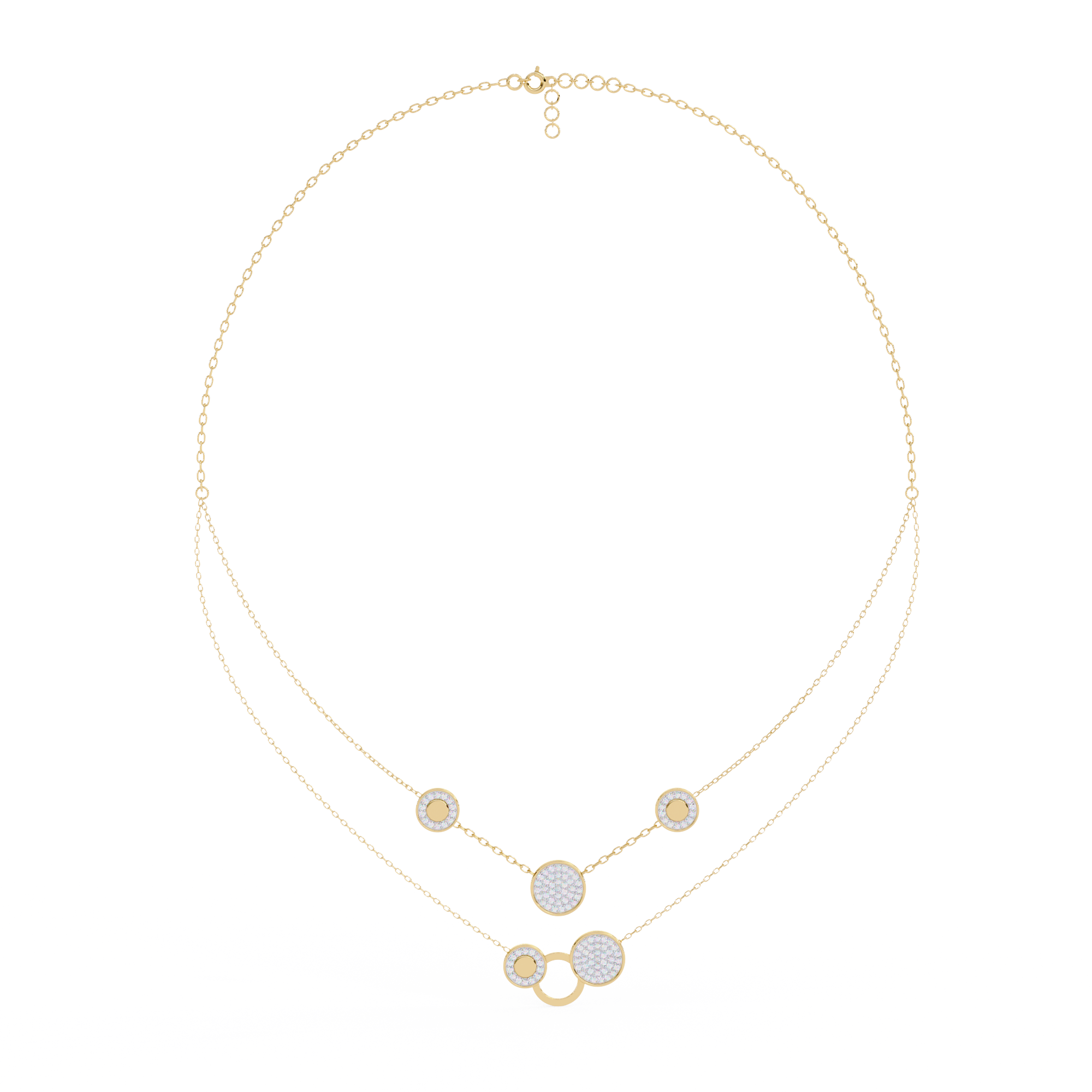 Fancy five circle Necklace
